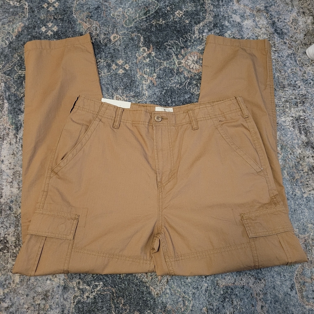NWT Mutual Weave Men's Tan Cargo Pants 34x30